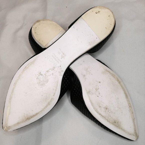 Vince | Nina d'Orsay Perforated Leather Flats - Picture 7 of 8